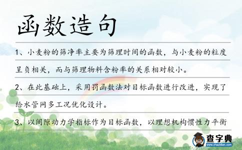 函數(shù)造句