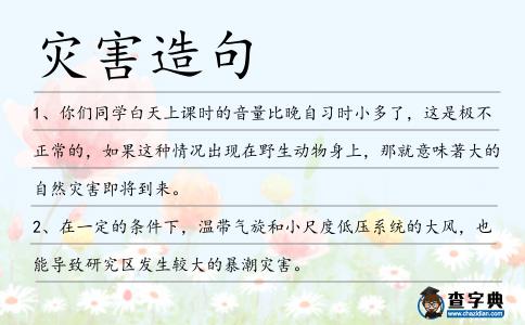 災害造句