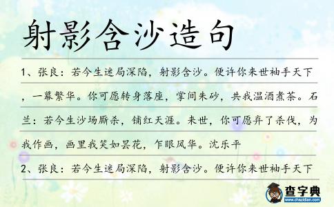 射影含沙造句