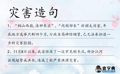 災害造句
