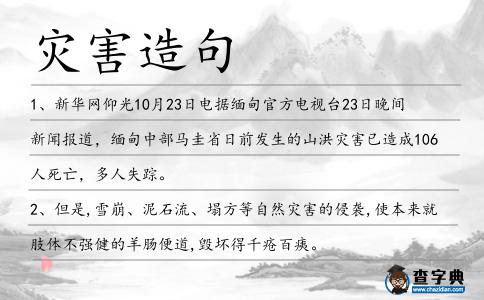 災害造句