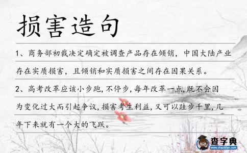 損害造句