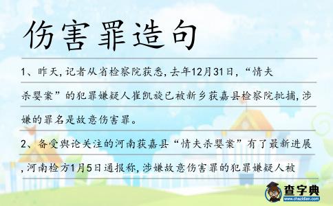 傷害罪造句