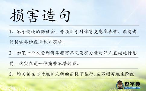 損害造句