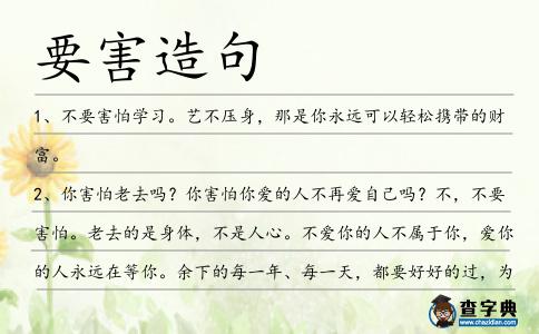 要害造句