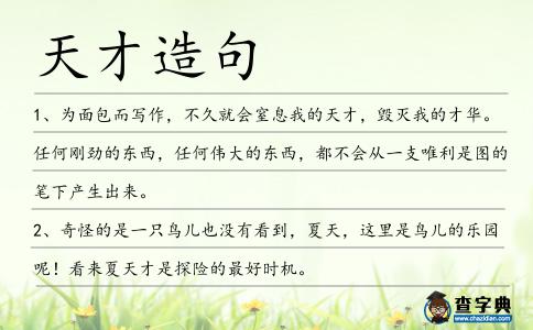 天才造句
