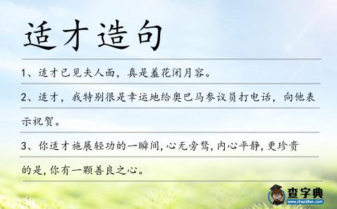 適才造句