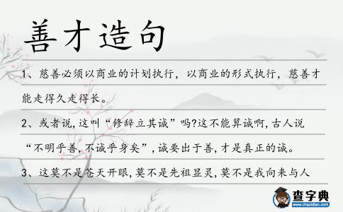 善才造句