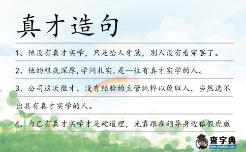 真才造句