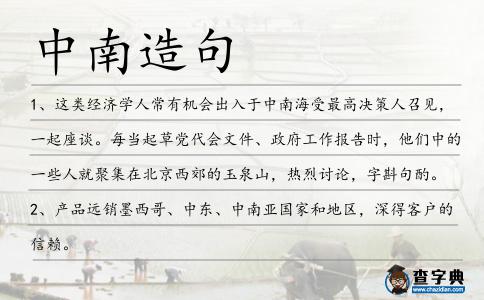 中南造句