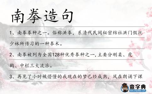 南拳造句