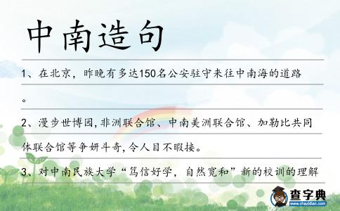 中南造句