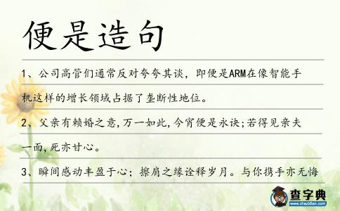便是造句