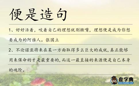 便是造句