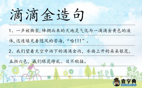 滴滴金造句