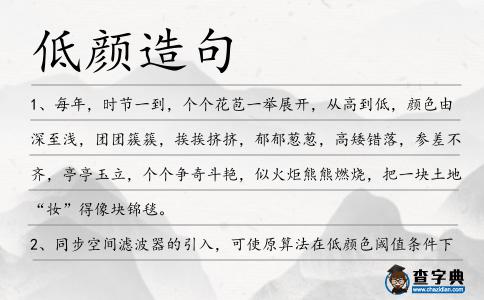 低顏造句