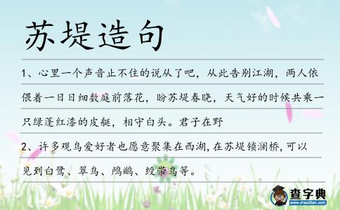 蘇堤造句
