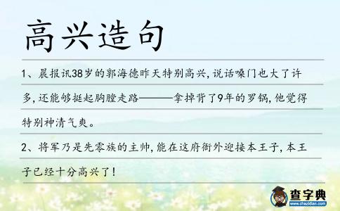 高興造句