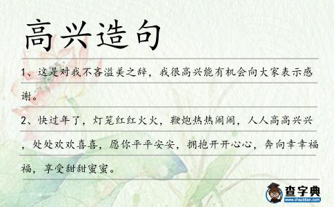 高興造句