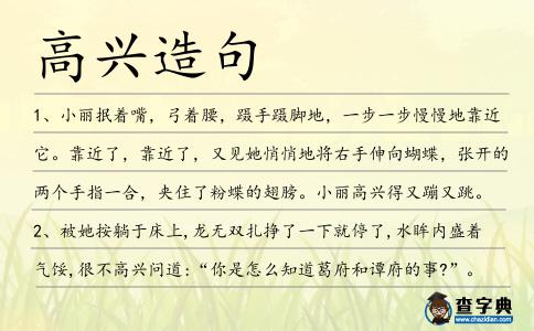 高興造句