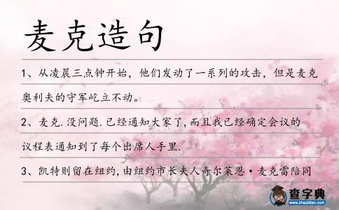 麥克造句