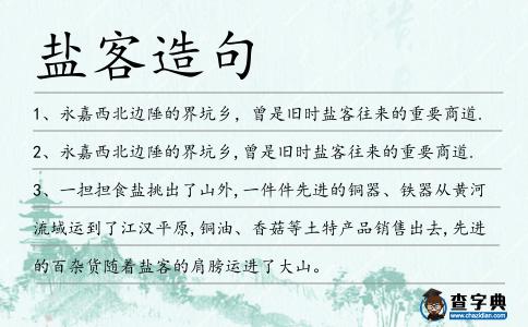鹽客造句