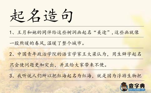 起名造句