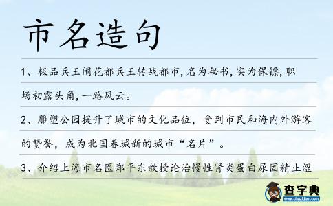 市名造句