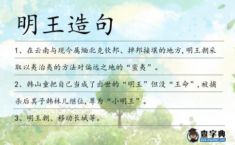 明王造句