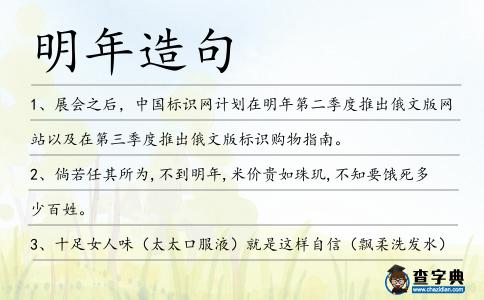 明年造句
