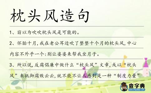 枕頭風(fēng)造句