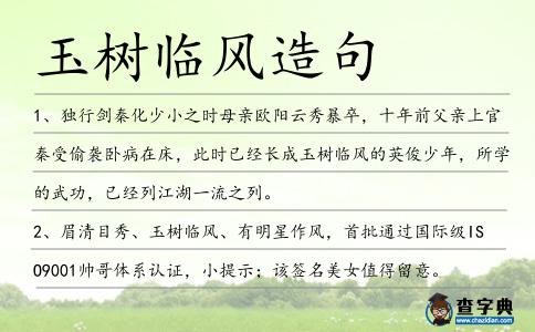 玉樹臨風造句