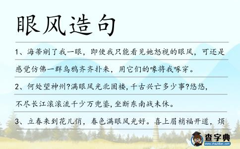 眼風造句