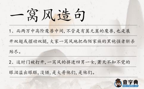 一窩風造句