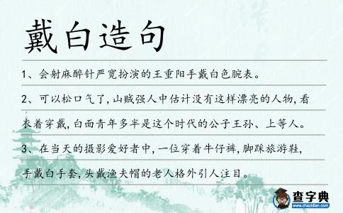 戴白造句