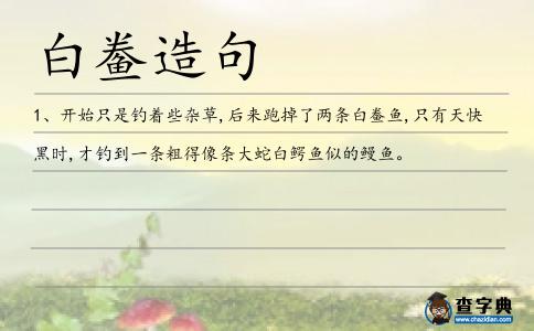 白鲞造句