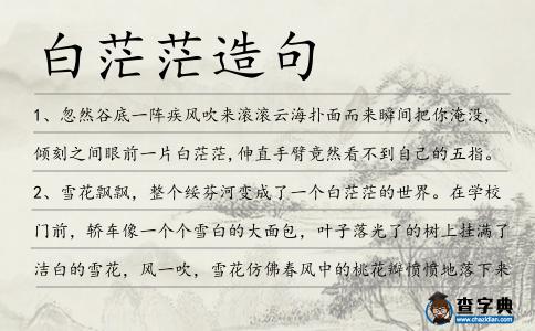 白茫茫造句