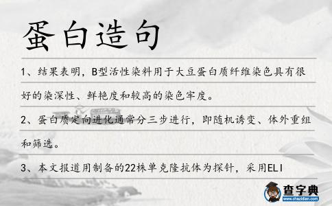 蛋白造句