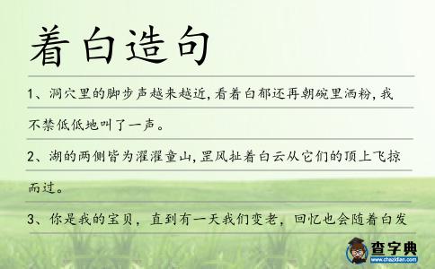 著白造句