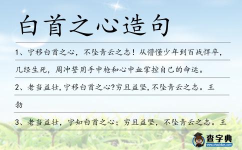 白首之心造句