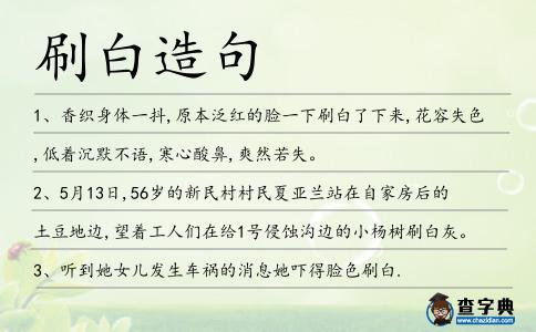 刷白造句