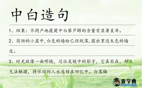 中白造句