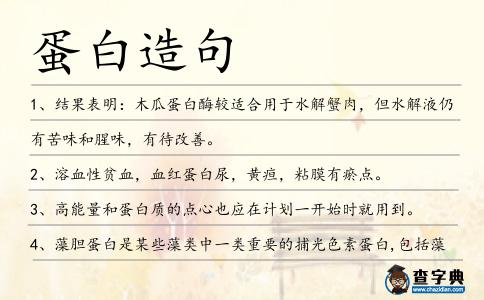 蛋白造句