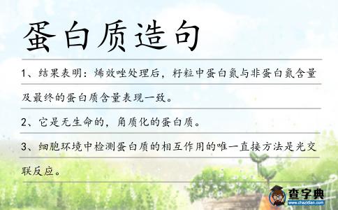 蛋白質(zhì)造句