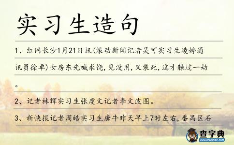 實習生造句