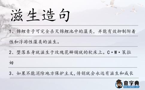 滋生造句