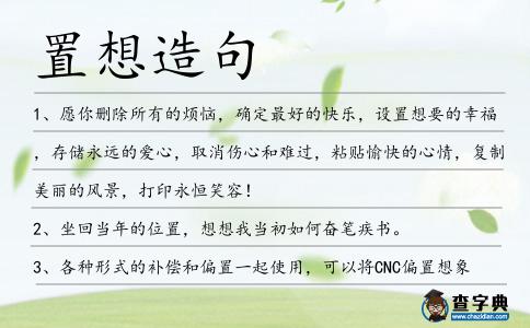 置想造句