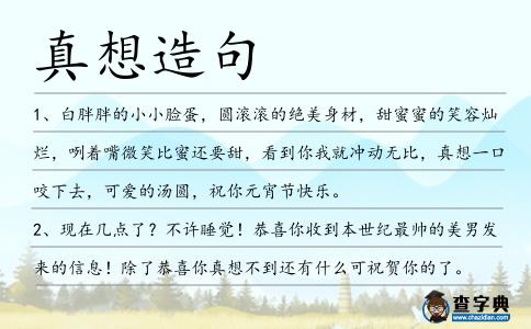 真想造句