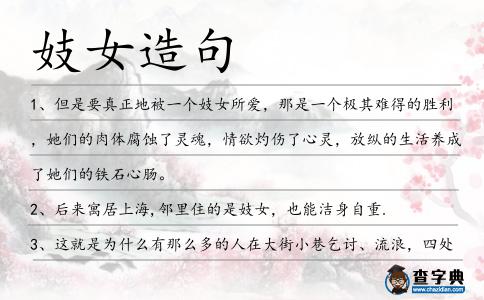 妓女造句