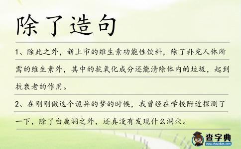除了造句